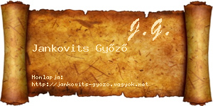 Jankovits Győző névjegykártya