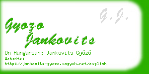 gyozo jankovits business card